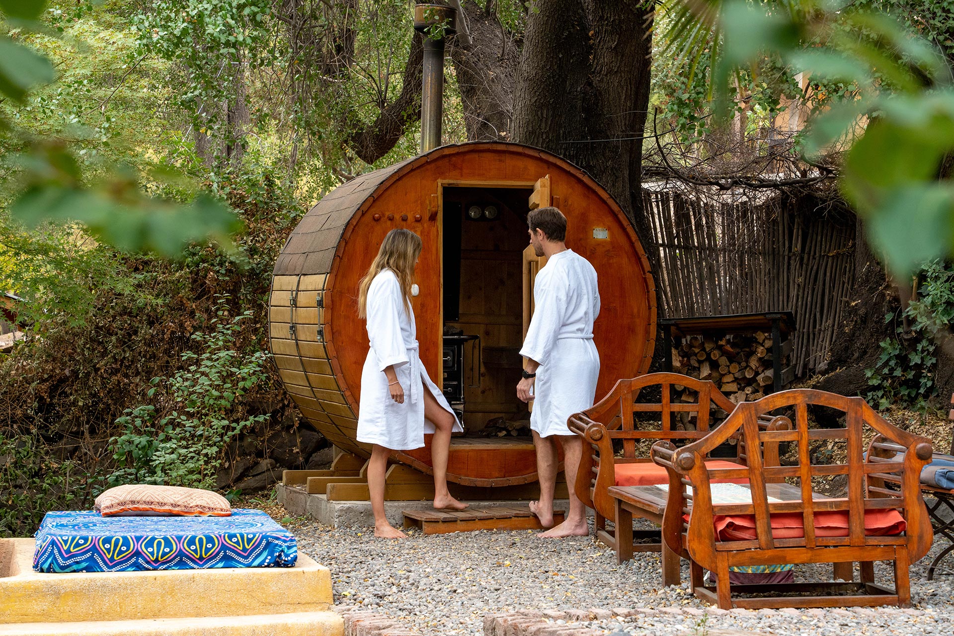 Sauna Finlandés – Hotel Altiplánico Cajón del Maipo